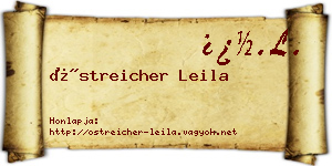 Östreicher Leila névjegykártya